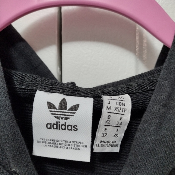 Adidas Cropped Pullover Hoodie Women's XS - Picture 4 of 4